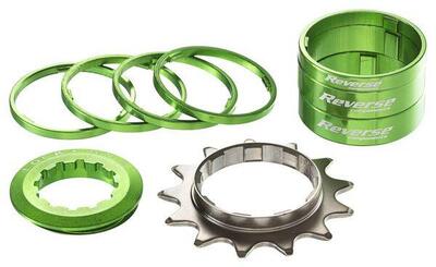 Reverse single speed kit pinion 13t green