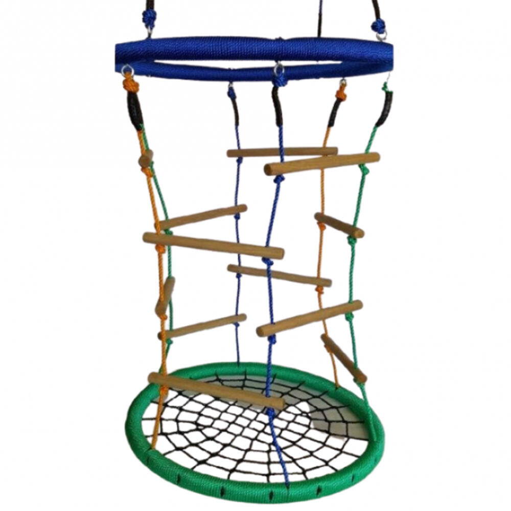 Circular Nest Swing with Climbing Ladder