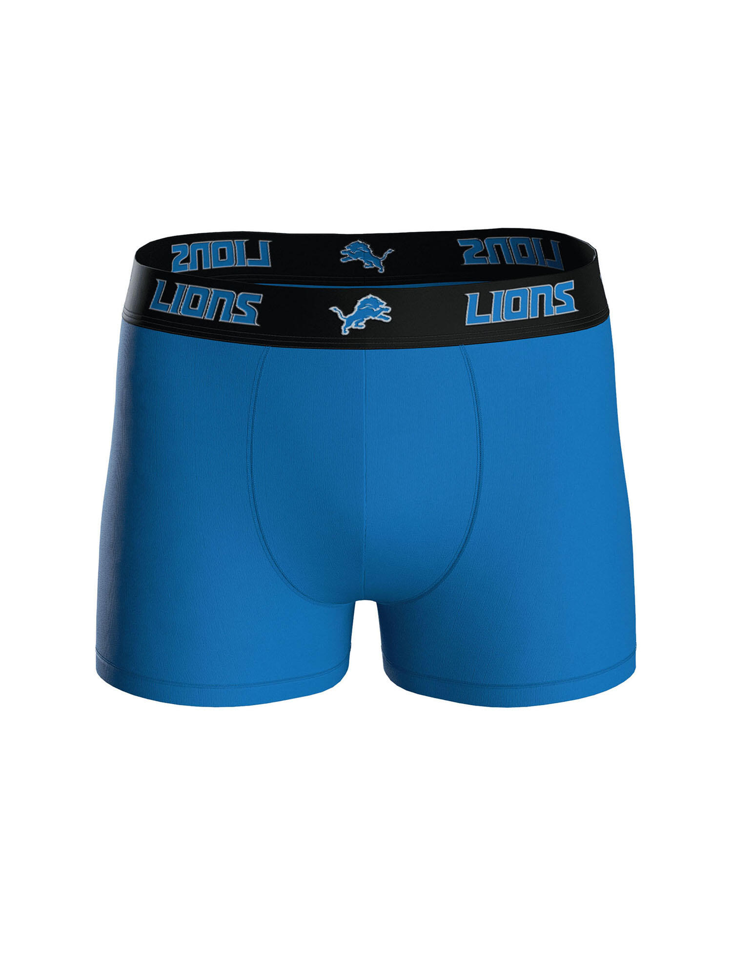 NFL Detroit Lions 3-Pack 95% Cotton Boxers | Blue/Grey/Black Size XXL Fanzone 3/7