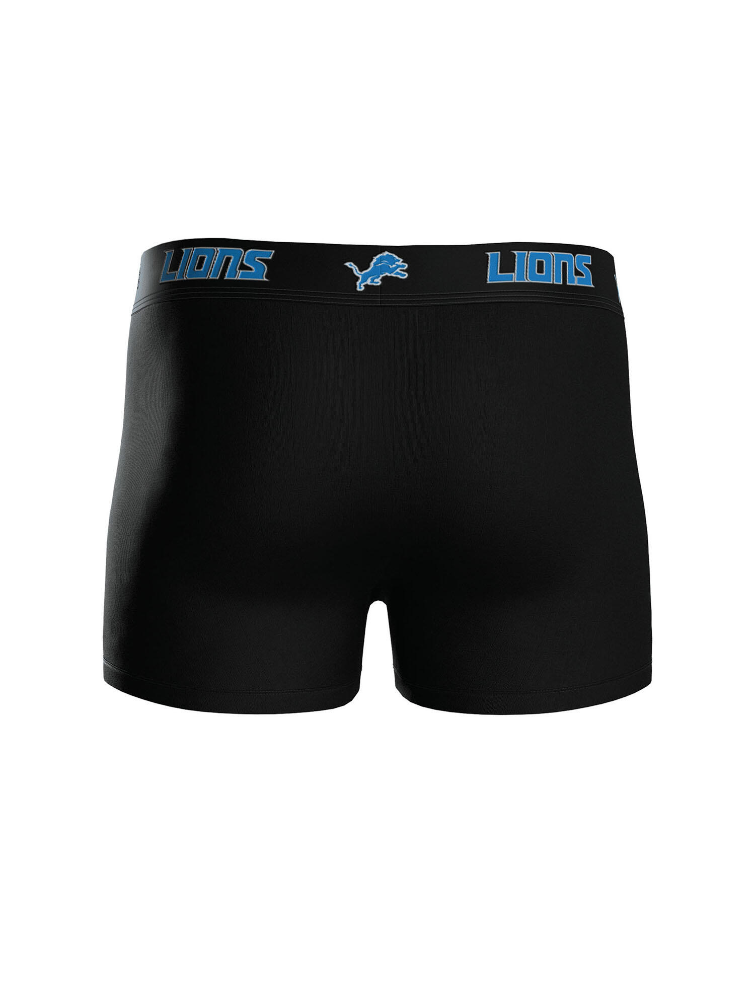 NFL Detroit Lions 3-Pack 95% Cotton Boxers | Blue/Grey/Black Size XXL Fanzone 7/7