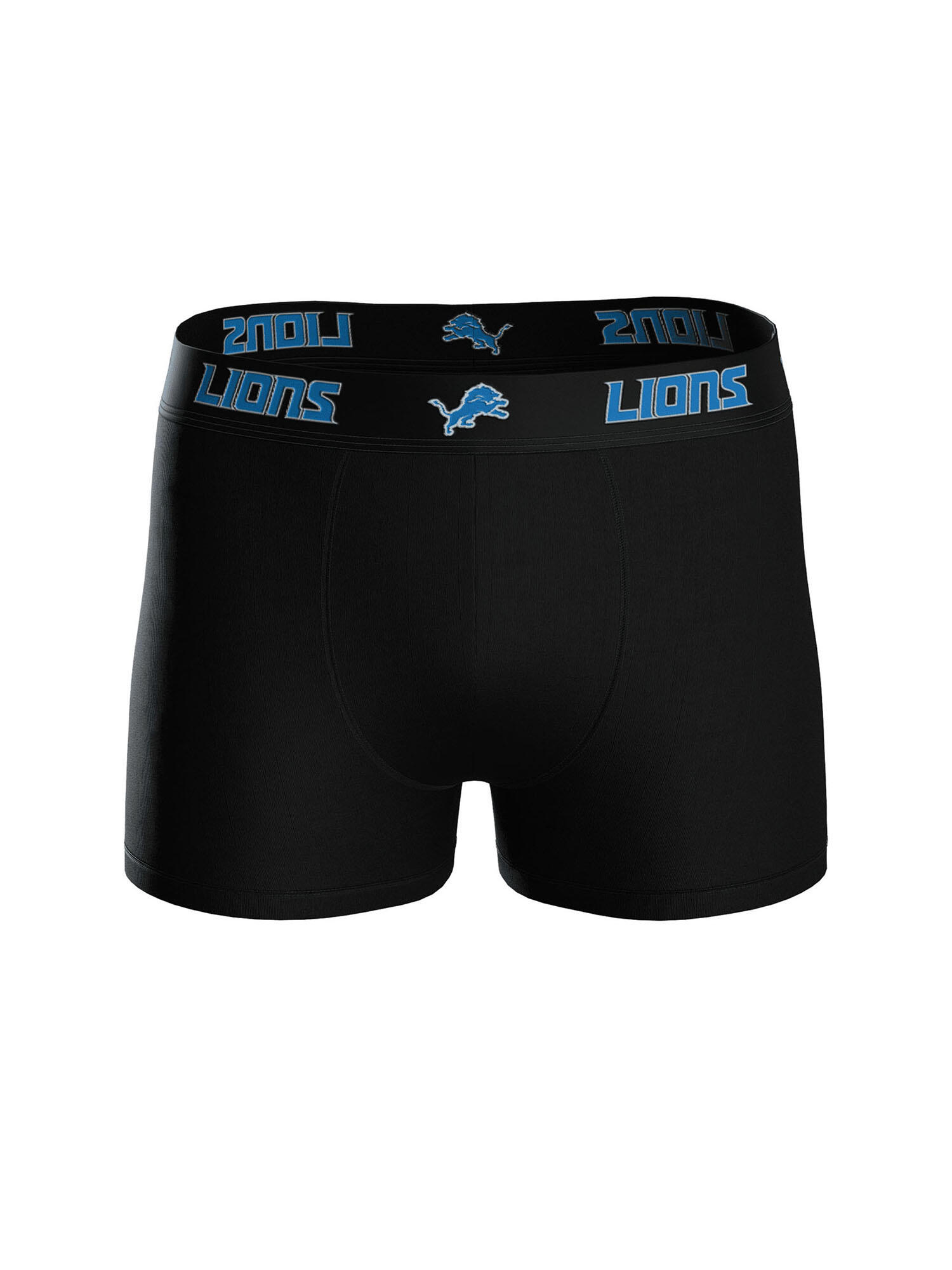 NFL Detroit Lions 3-Pack 95% Cotton Boxers | Blue/Grey/Black Size XXL Fanzone 6/7