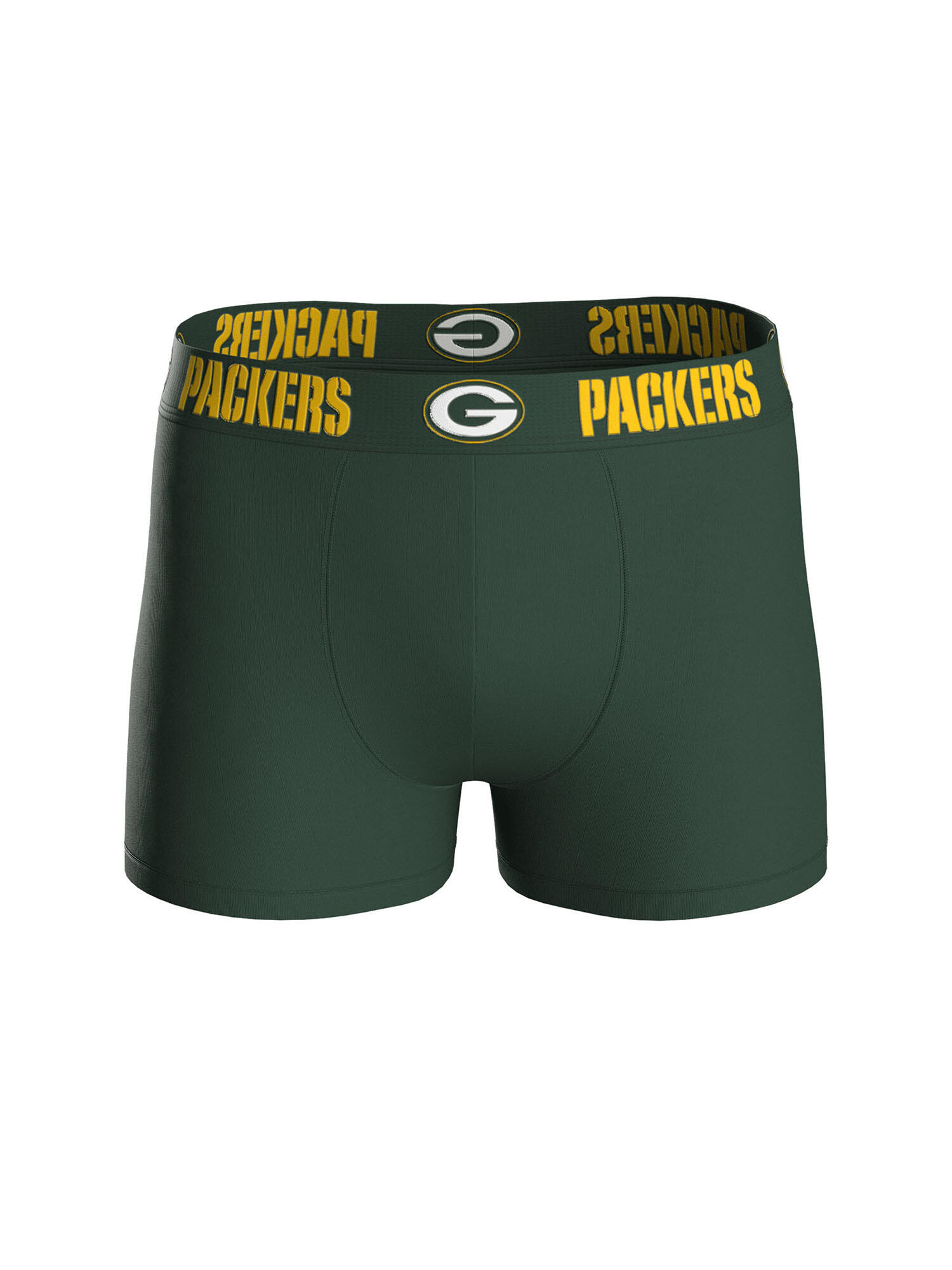 NFL Green Bay Packers 3-Pack 95% Cotton Boxers | Green/Grey/Yellow Size L 3/7