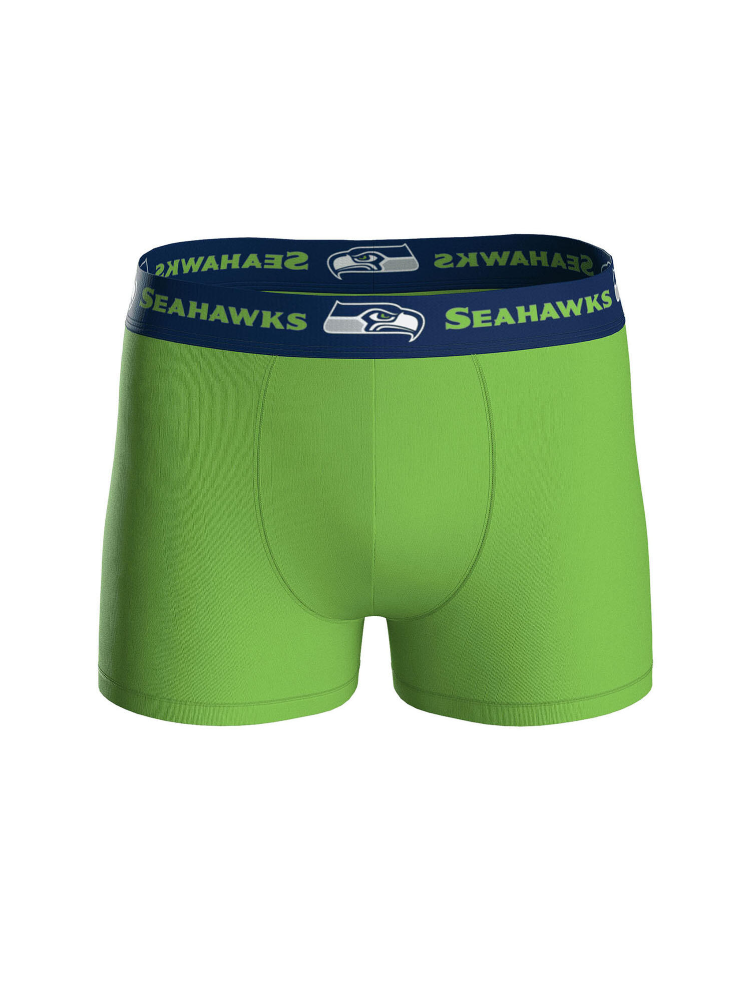 NFL Seattle Seahawks 3-Pack 95% Cotton Boxers |  Navy/Green/Grey Size M 3/7