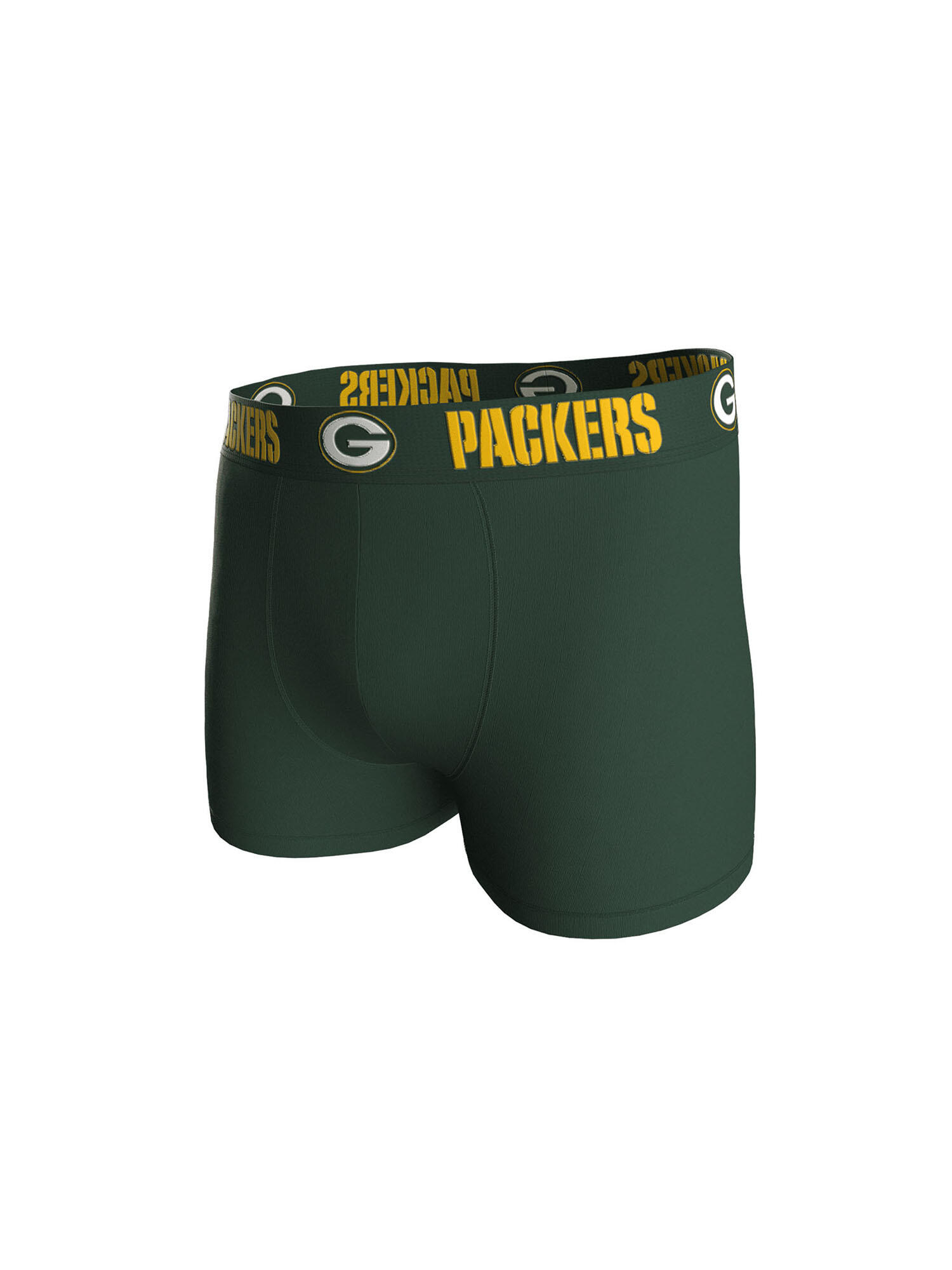 NFL Green Bay Packers 3-Pack 95% Cotton Boxers | Green/Grey/Yellow Size L 5/7