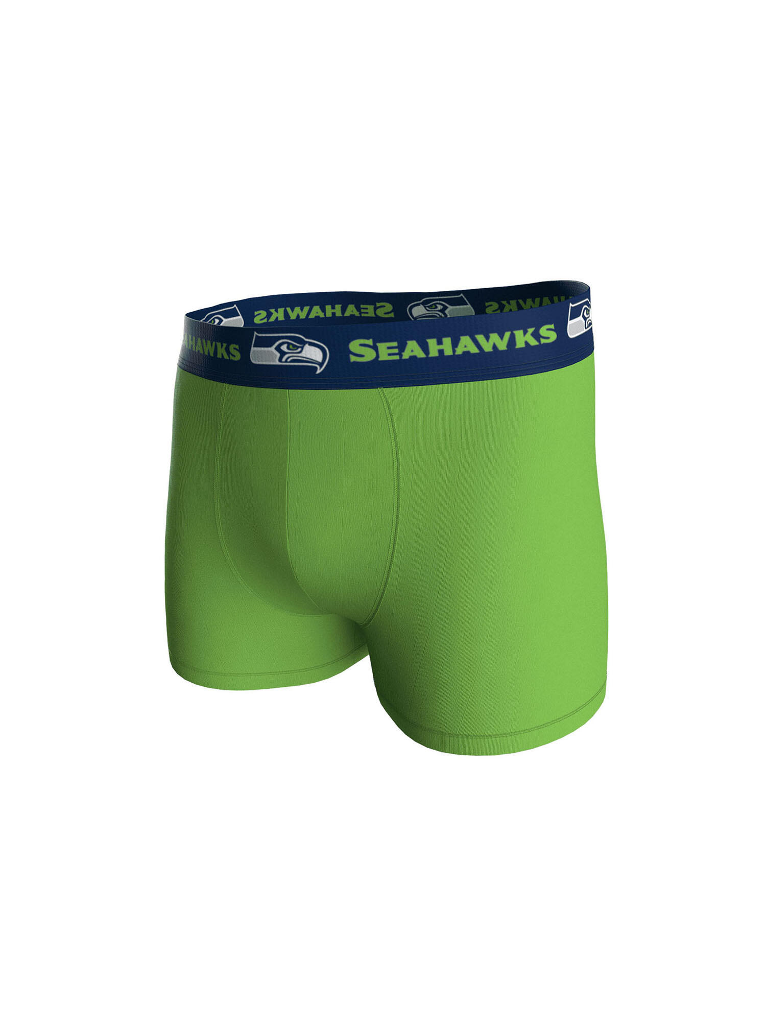 NFL Seattle Seahawks 3-Pack 95% Cotton Boxers |  Navy/Green/Grey Size M 5/7