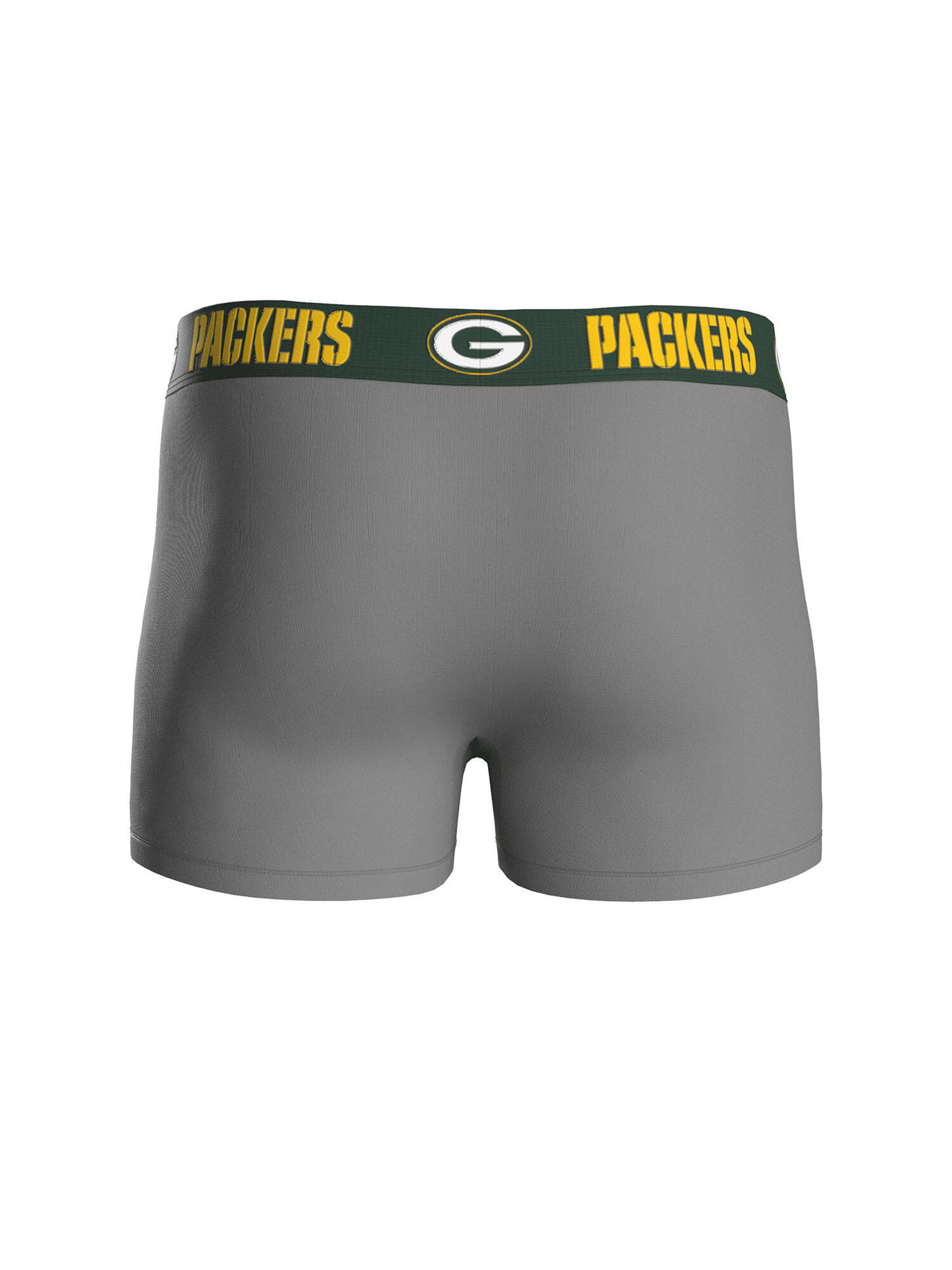 NFL Green Bay Packers 3-Pack 95% Cotton Boxers | Green/Grey/Yellow Size L 7/7