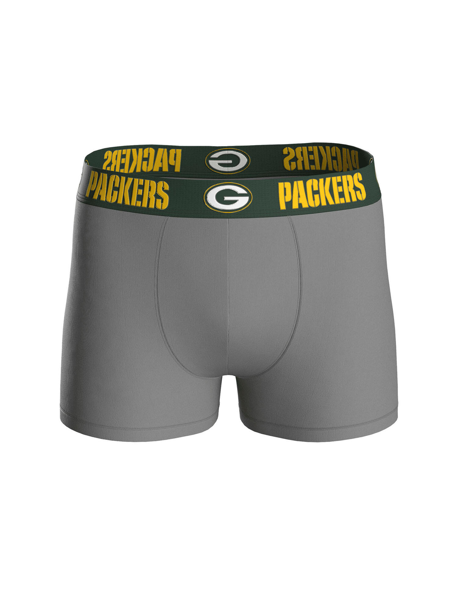 NFL Green Bay Packers 3-Pack 95% Cotton Boxers | Green/Grey/Yellow Size L 6/7