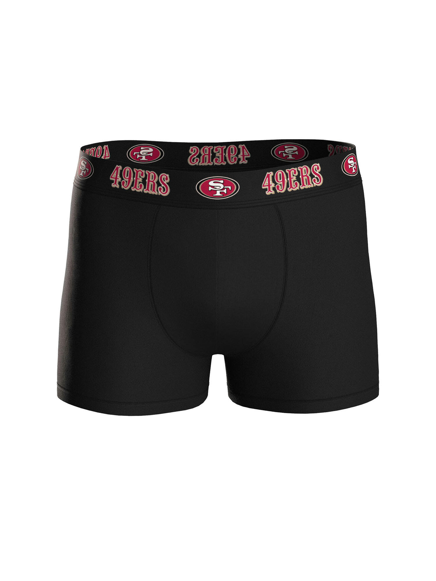 NFL San Francisco 49ers 3-Pack 95% Cotton Boxers |  Black/Grey/Red Size XL 3/7
