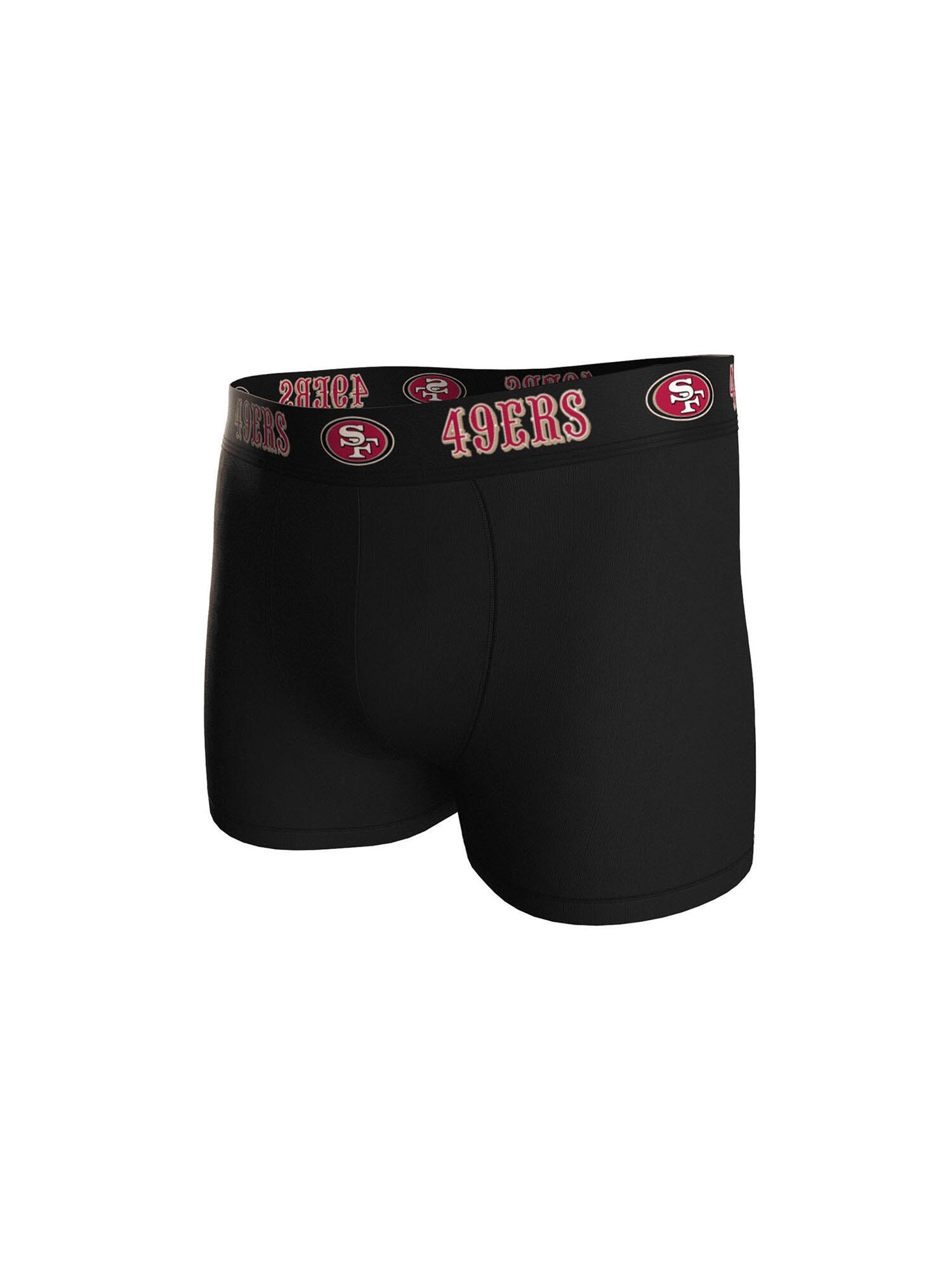 NFL San Francisco 49ers 3-Pack 95% Cotton Boxers |  Black/Grey/Red Size L 5/7