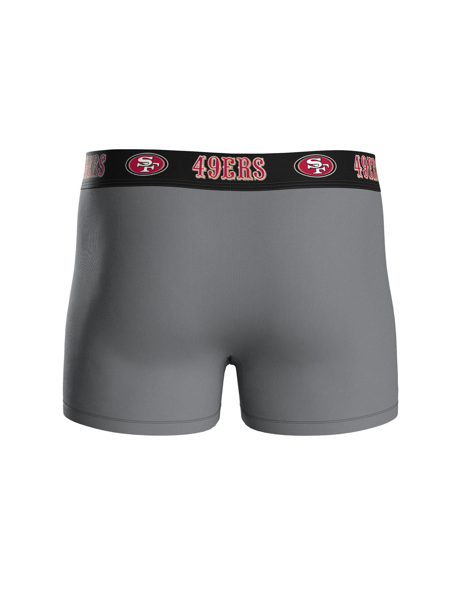 NFL San Francisco 49ers 3-Pack 95% Cotton Boxers |  Black/Grey/Red Size L 7/7