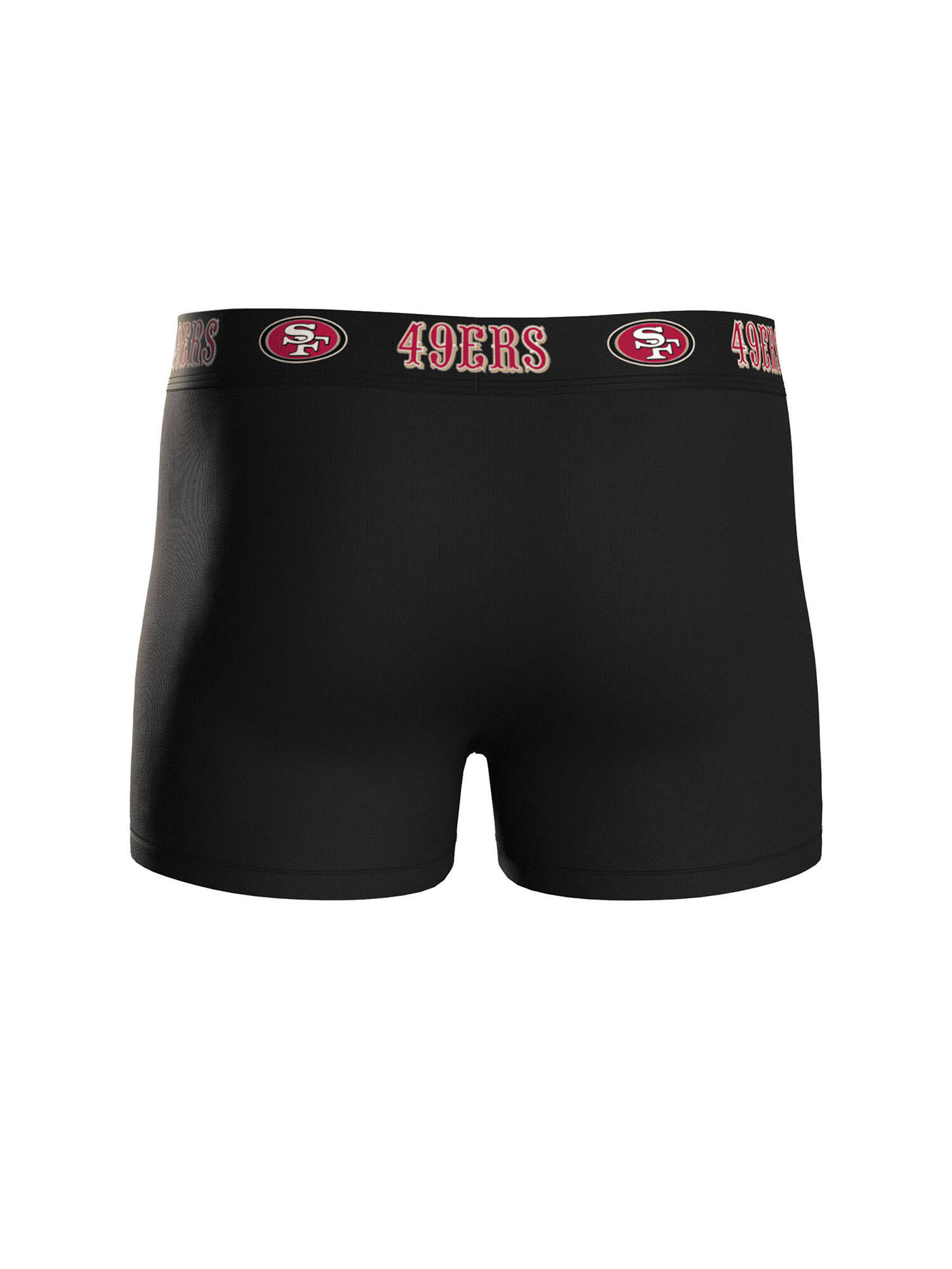 NFL San Francisco 49ers 3-Pack 95% Cotton Boxers |  Black/Grey/Red Size L 4/7