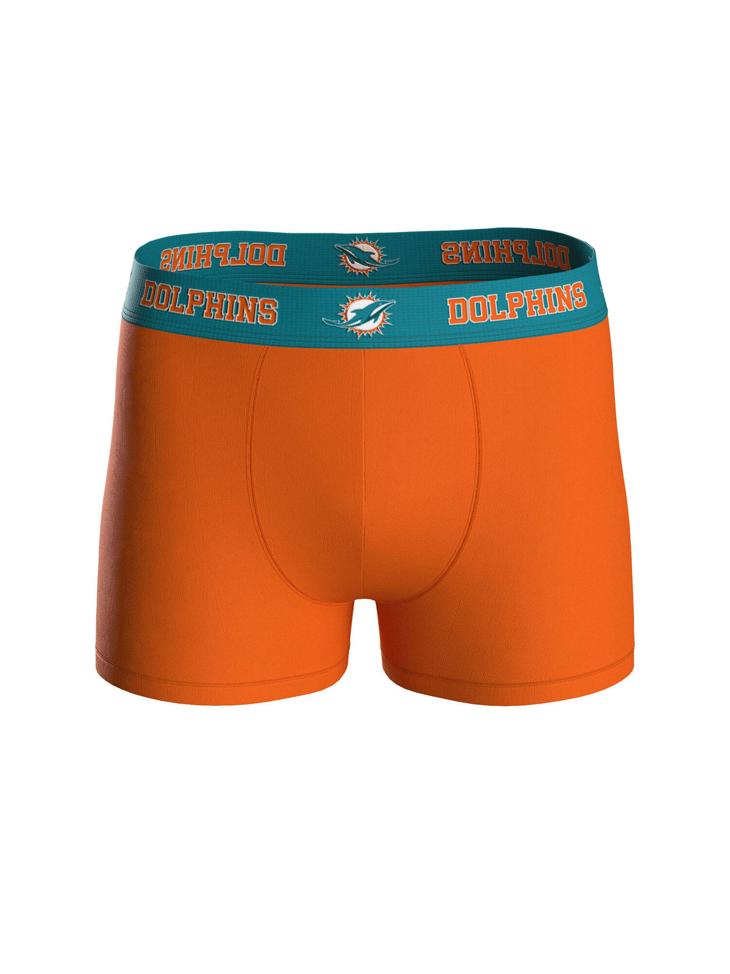 NFL Miami Dolphins 3-Pack 95% Cotton Boxers | Teal/Orange/Blue Size M 6/7