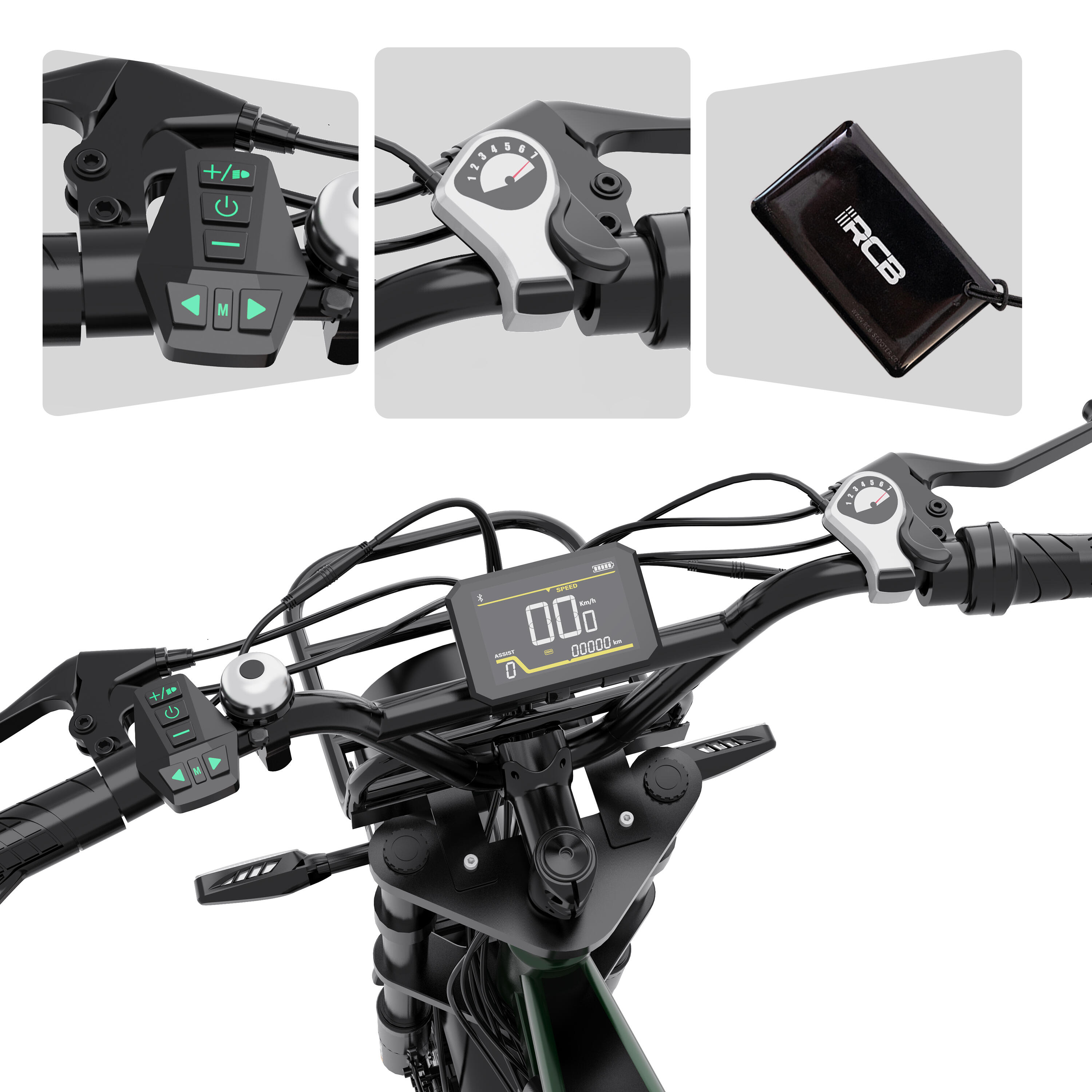 Bicicleta Elétrica G19MINI NFC APP Bateria 13Ah 40-70km Autonomia 2/7