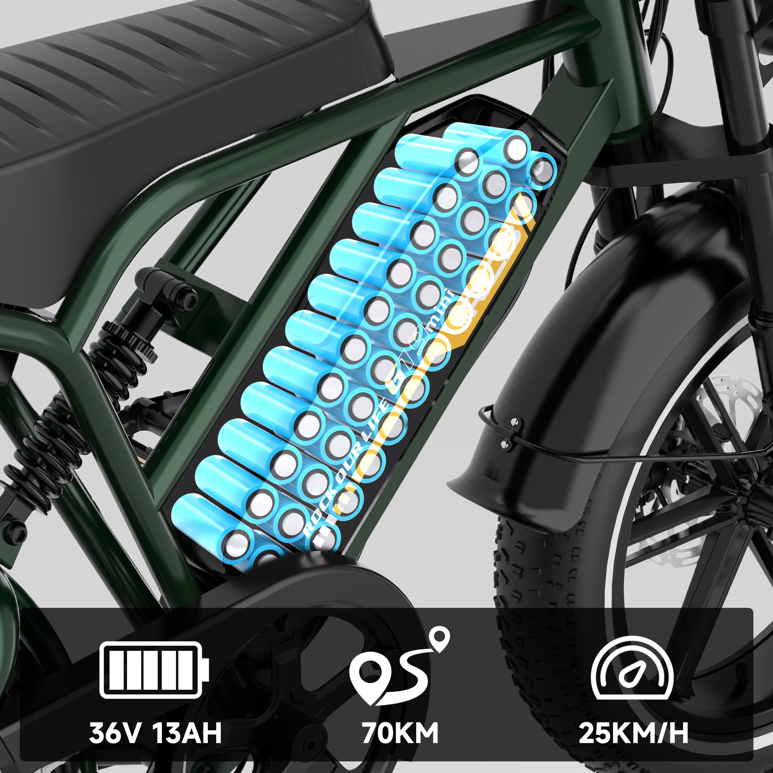 Bicicleta Elétrica G19MINI NFC APP Bateria 13Ah 40-70km Autonomia 4/7