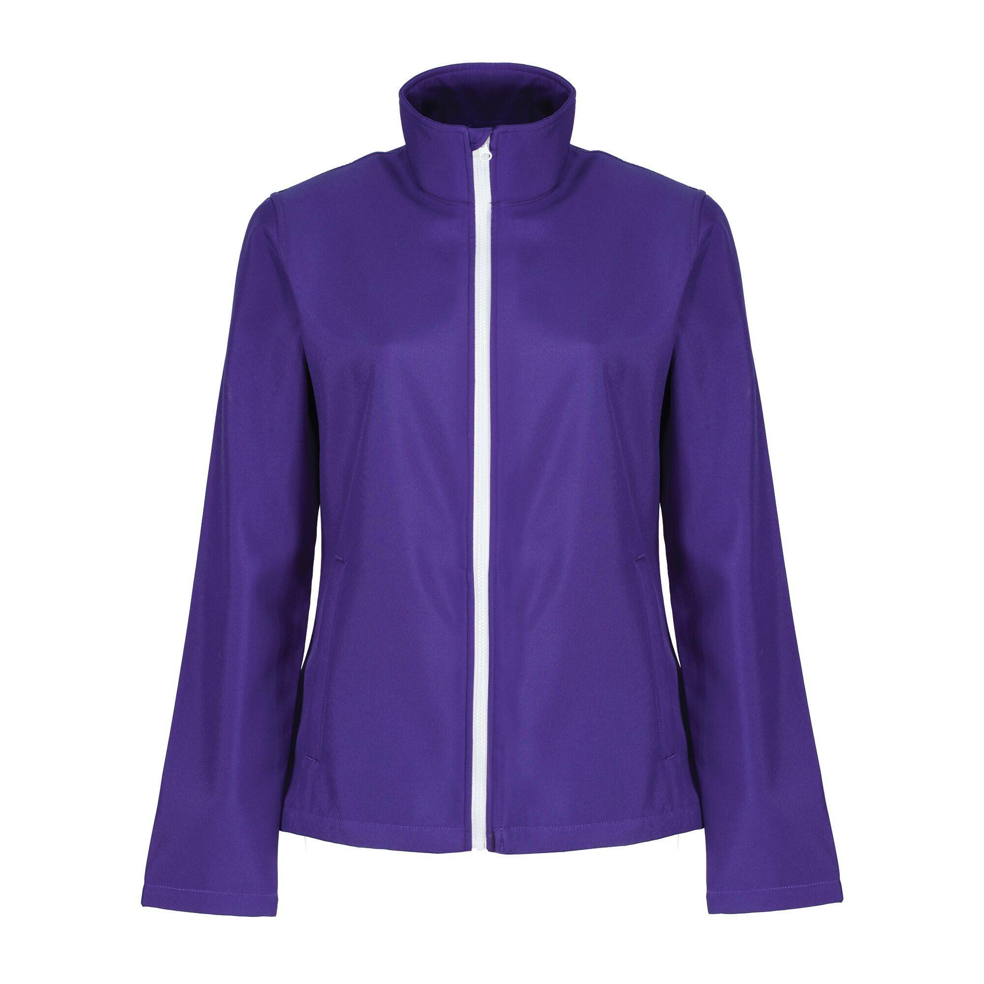REGATTA Womens/Ladies Printable Soft Shell Jacket (Purple/White)