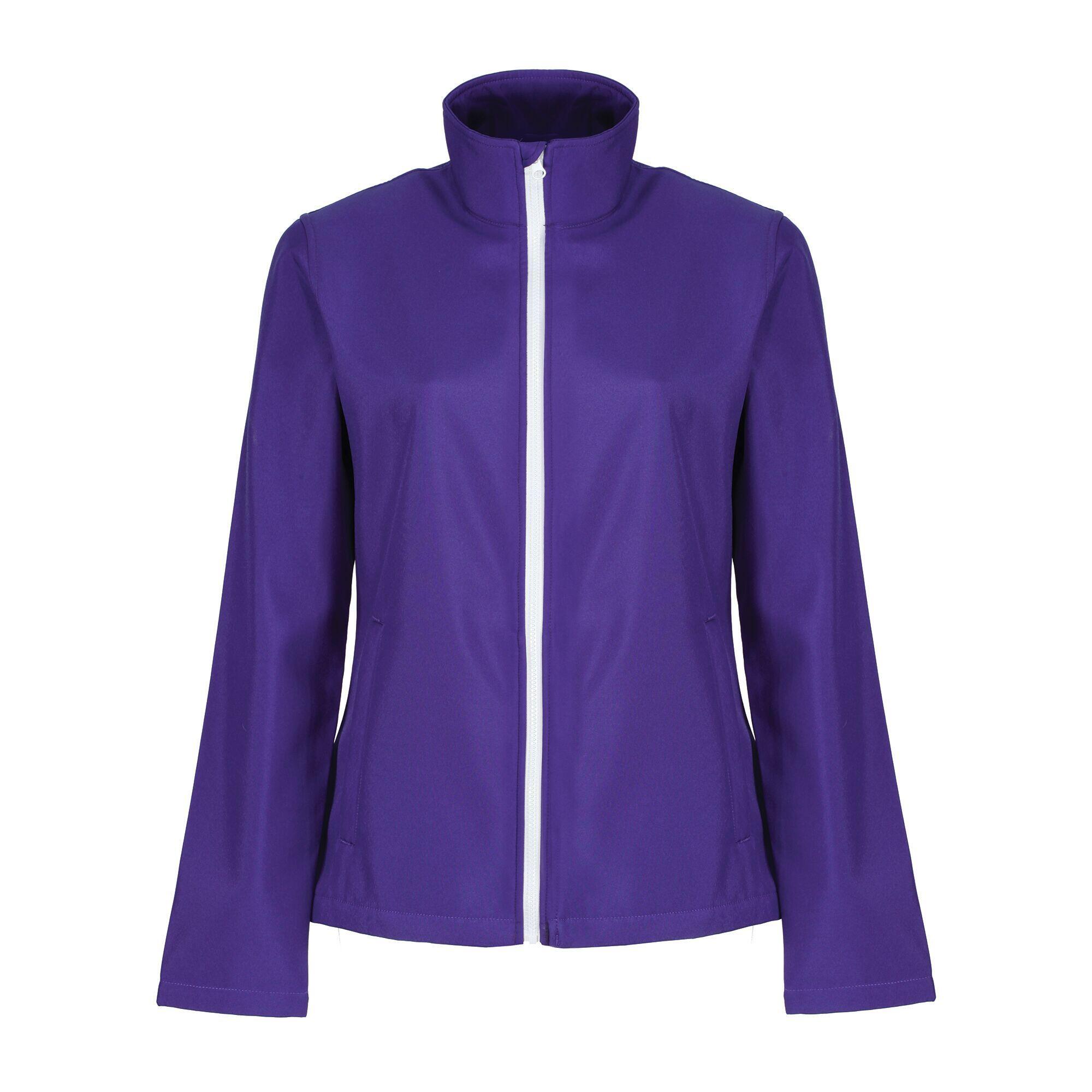 Womens/Ladies Ablaze Printable Softshell Jacket (Purple/White) 1/5