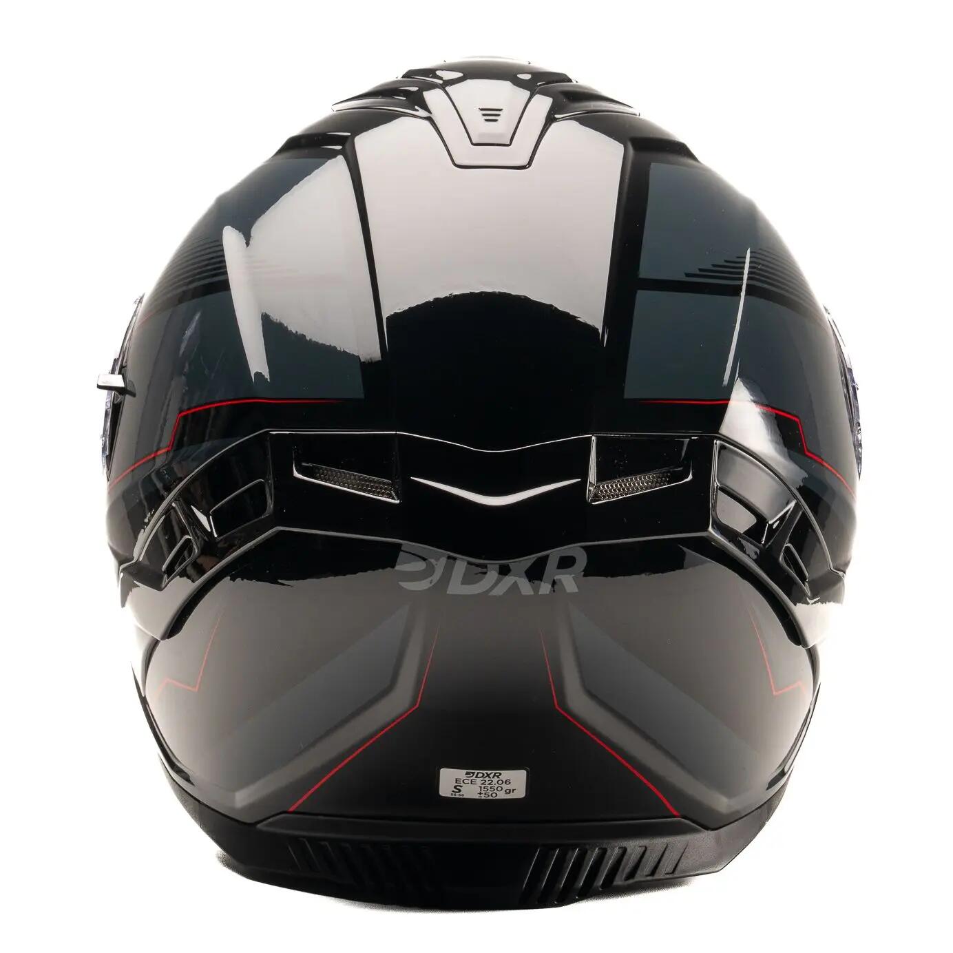 Casque intégral HYPERION TECH Black/Grey/Red | ECE 22.06 3/7