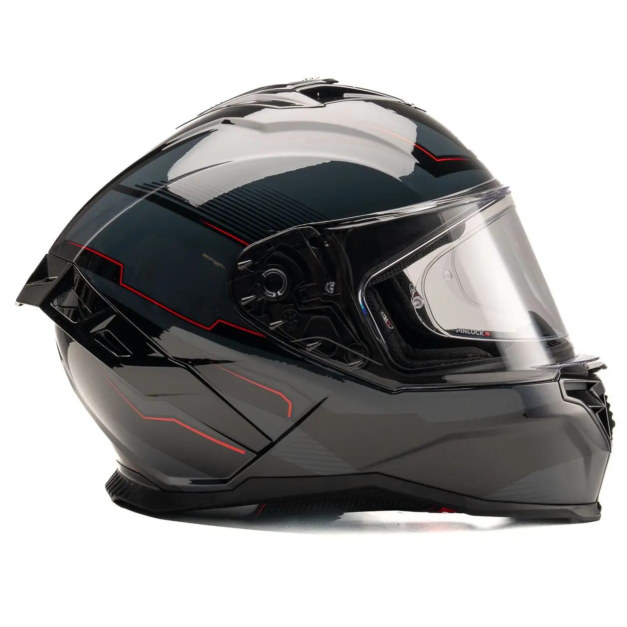 Casque intégral HYPERION TECH Black/Grey/Red | ECE 22.06 4/7