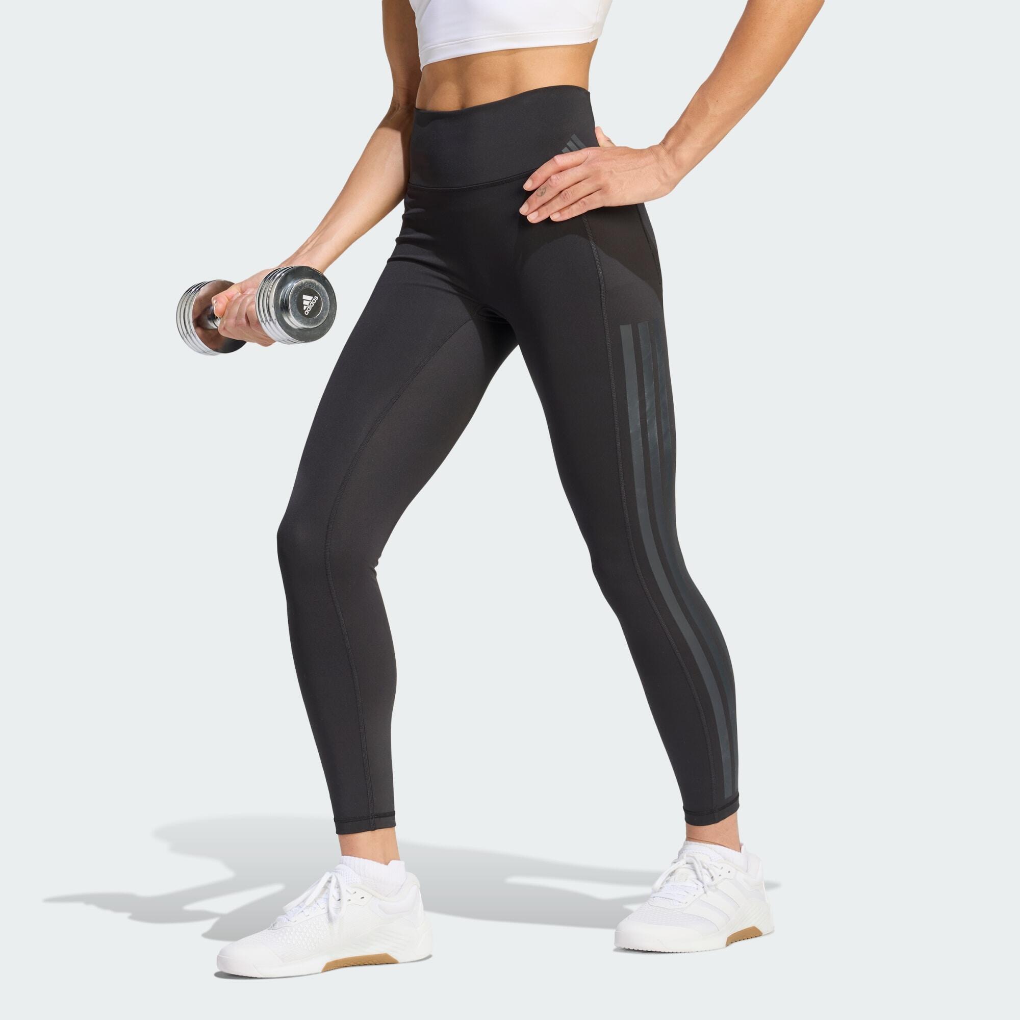 Adidas - Legging De Training 7/8 3 Bandes Optime - Legging 7/8 - Noir - Decathlon