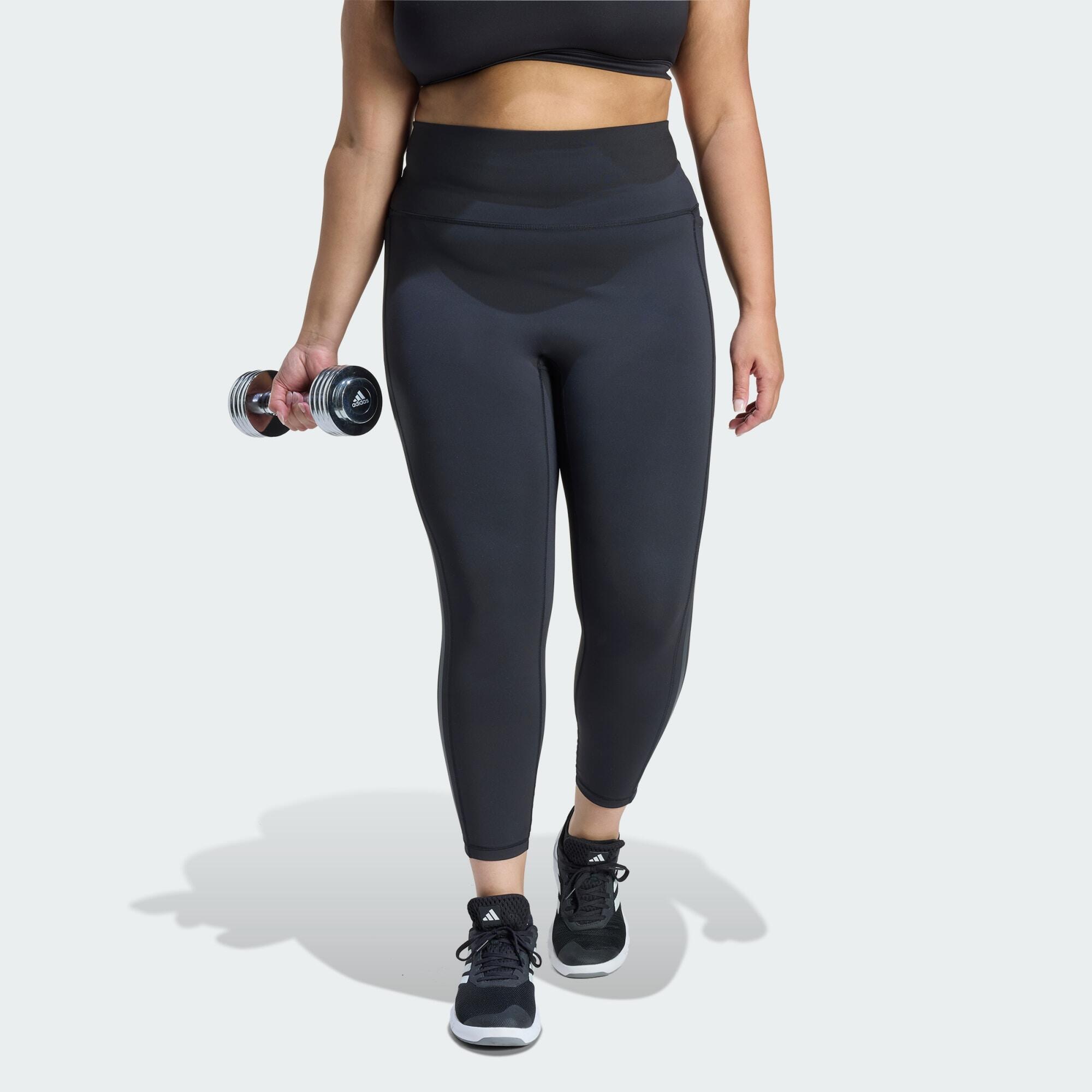 ADIDAS Legíny Optime Workout 3-Stripes 7/8 (Plus size)