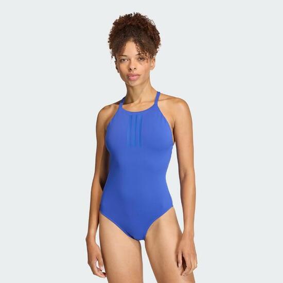 MAILLOT DE BAIN TOUCHER PEAU DE PÊCHE BRETELLES 2 SENS COL MONTANT 3 BANDES