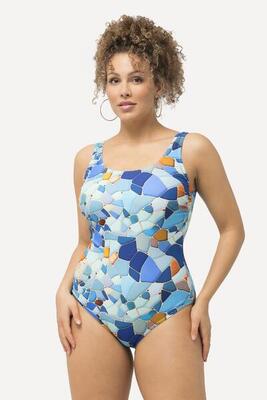 Dames badpak met print zonder zachte cups ronde hals