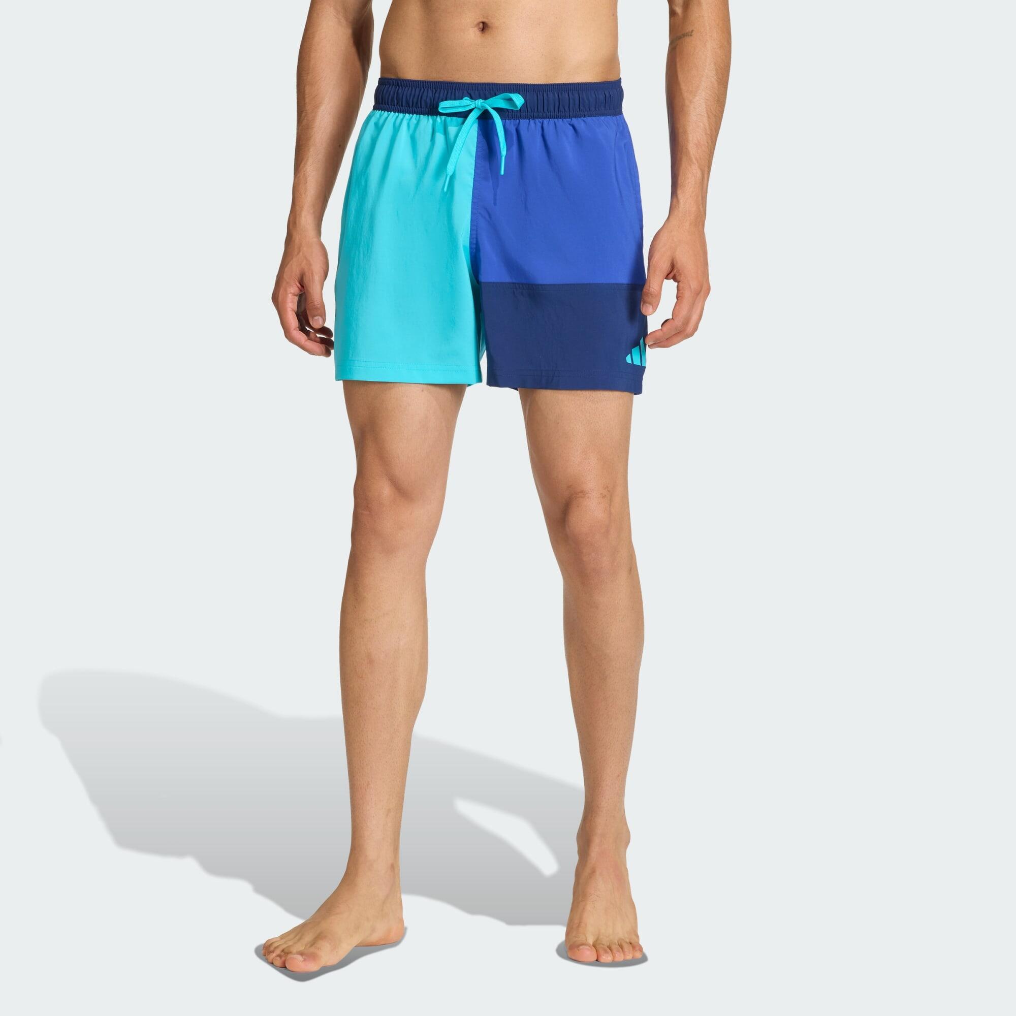 Adidas - Short De Bain Colorblock 12,7 Cm - Bas De Maillot De Bain - Bleu - S - Decathlon