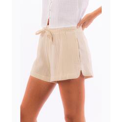 Short Femme en coton avec cordon de serrage léger et stylé Noir