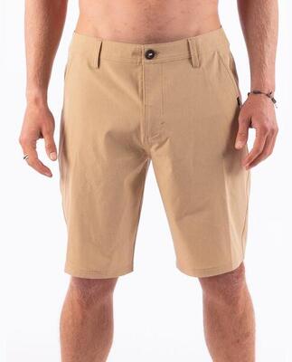 Heren 20" hybride shorts sneldrogend marineblauw