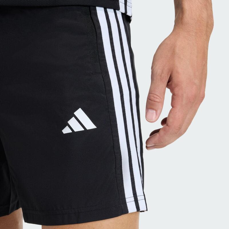 PANTALONI SCURȚI DE ANTRENAMENT ESSENTIALS BASE CU 3 DUNGI, DIN MATERIAL ȚESUT
