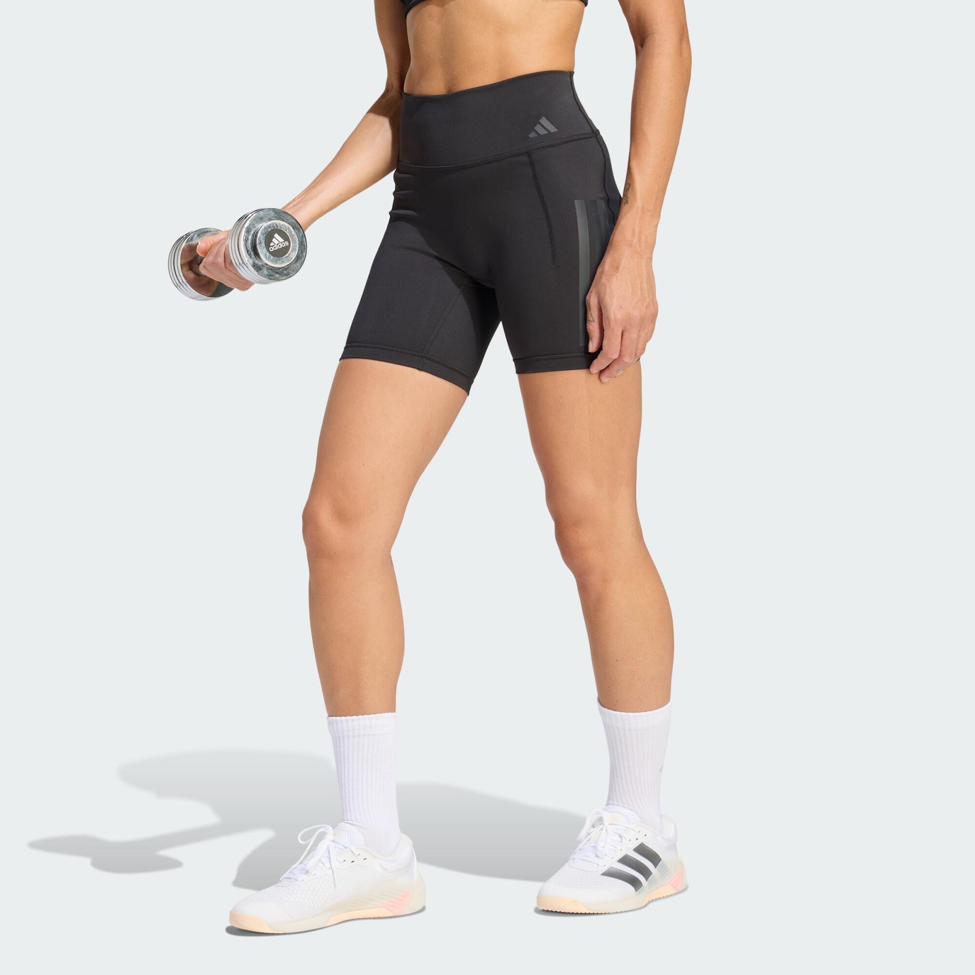 Adidas - Legging D’entraînement Court Optime À 3 bandes - Short - Noir - Decathlon