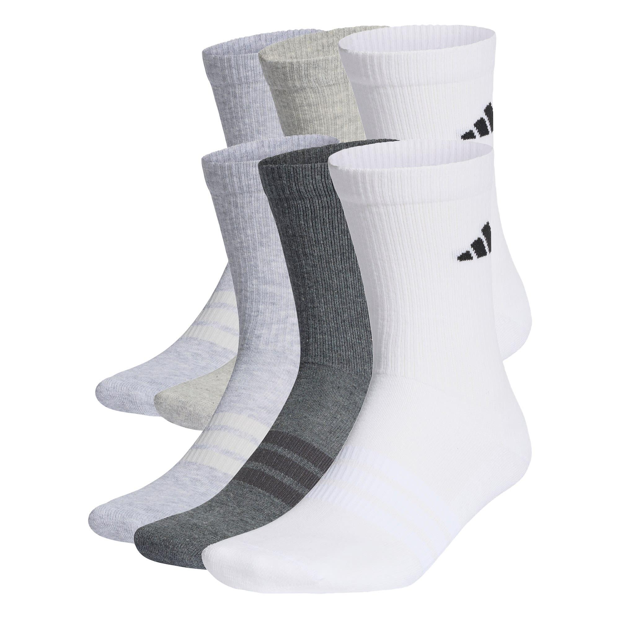 ADIDAS CUSHIONED CREW SOCKS 6 PAIR PACK