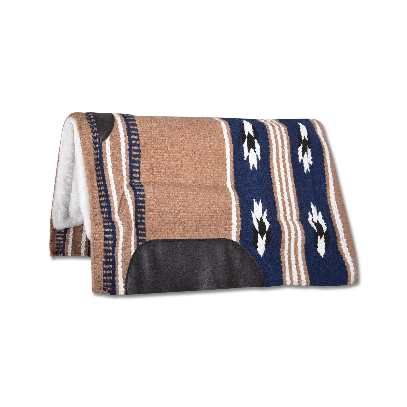 Waldhausen - Amortisseur Western Pour Cheval Waldhausen Utah - Amortisseur De Selle D'Équitation - Beige|bleu - Taille Unique - Decathlon