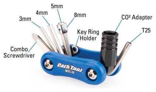 Mehrzweckwerkzeug Park Tool MTC-20 8 Funktionen 3/3