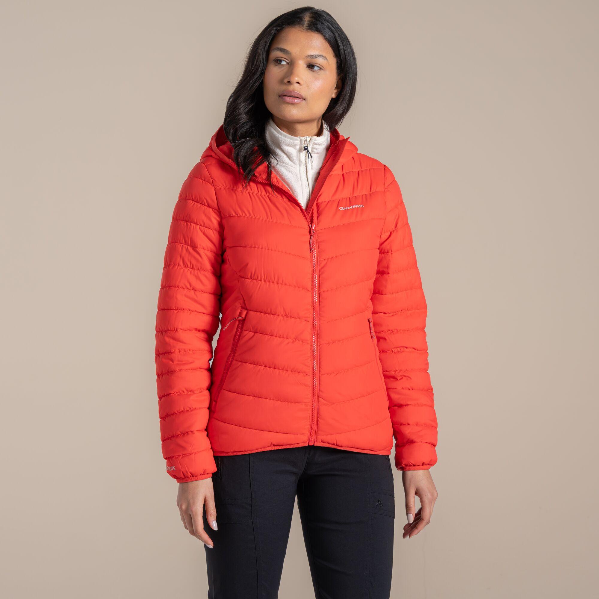 Craghoppers - Veste Compresslite Ix Isolante À Capuche Pour Femme - Doudoune Synthétique - Rouge - Decathlon