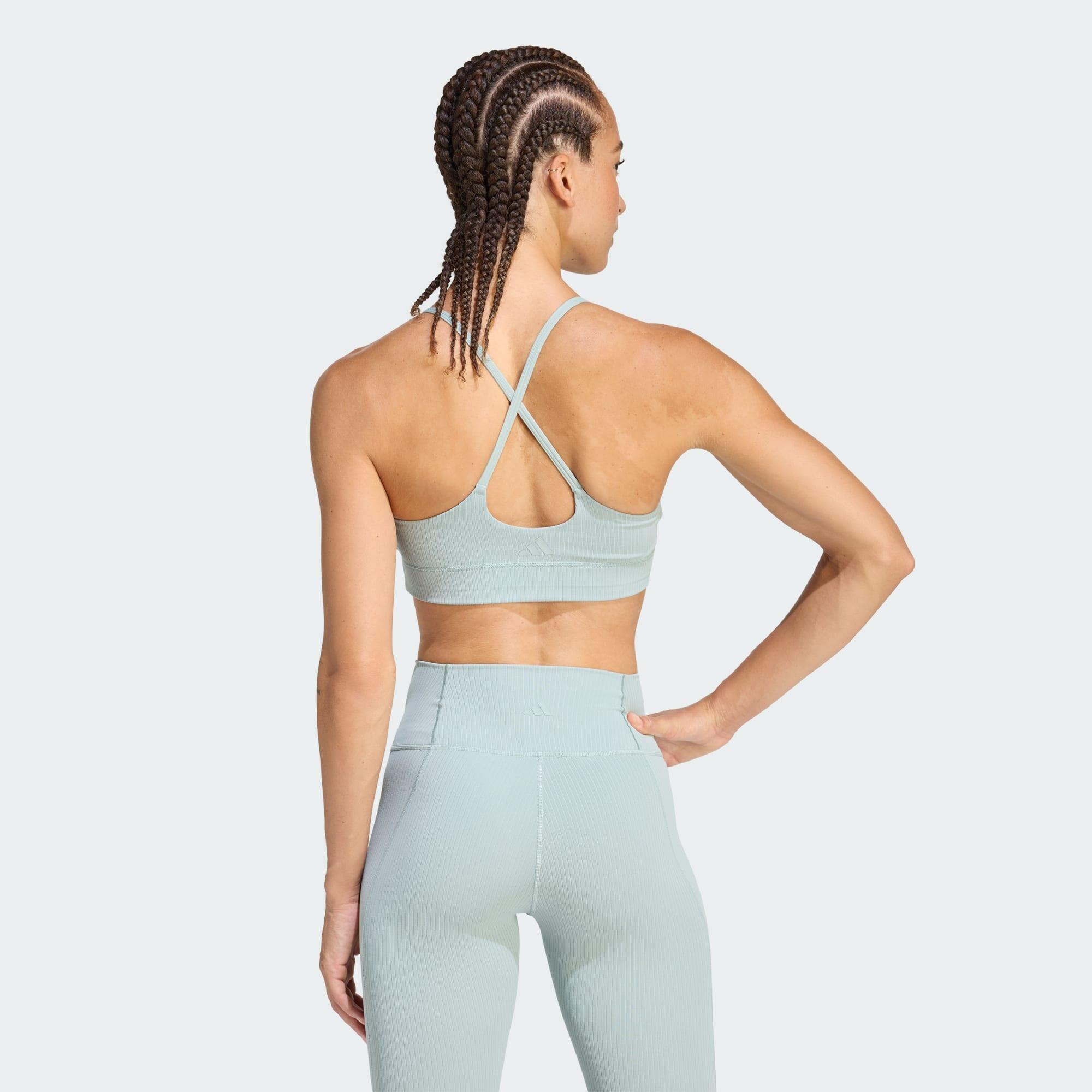 Brassière longue côtelée adidas All Me Maintien léger 3/6