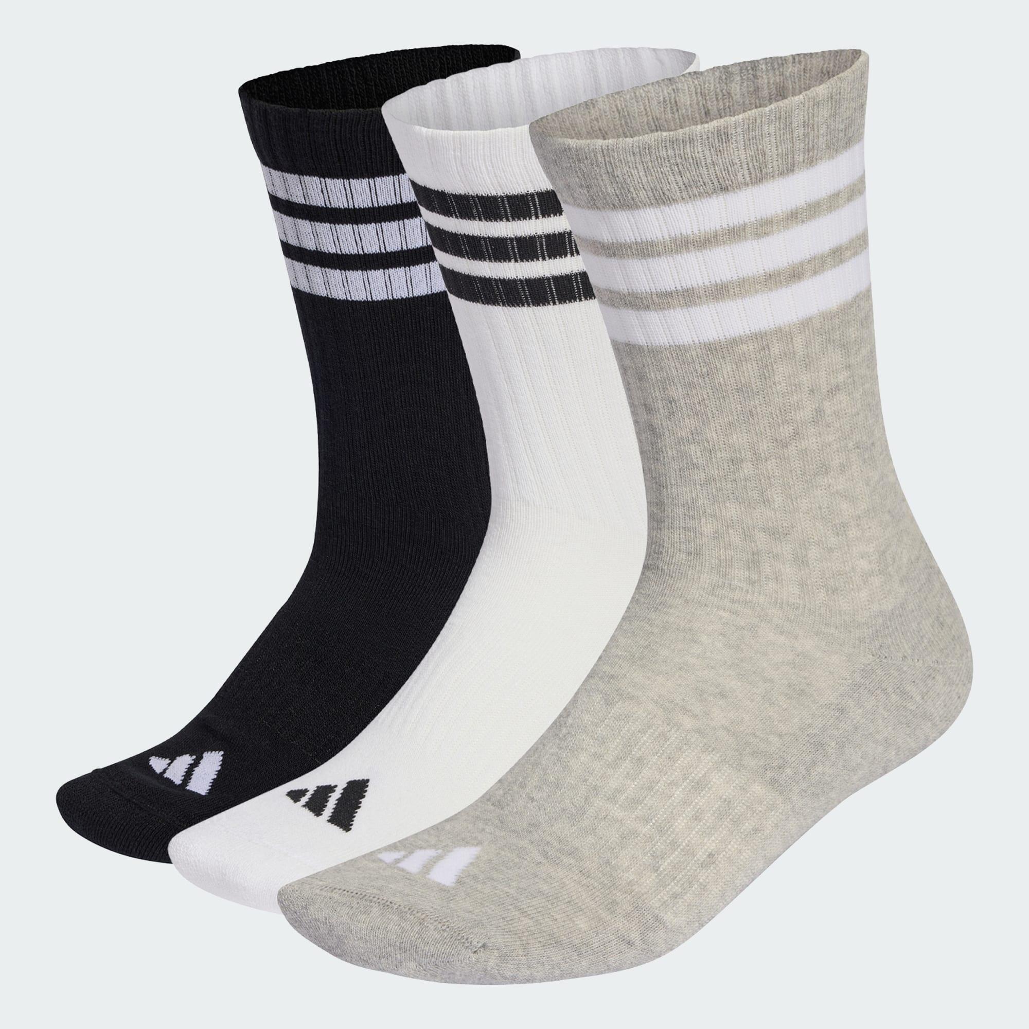Meias 3-Stripes Cushioned Crew – Embalagem de 3 pares 4/4