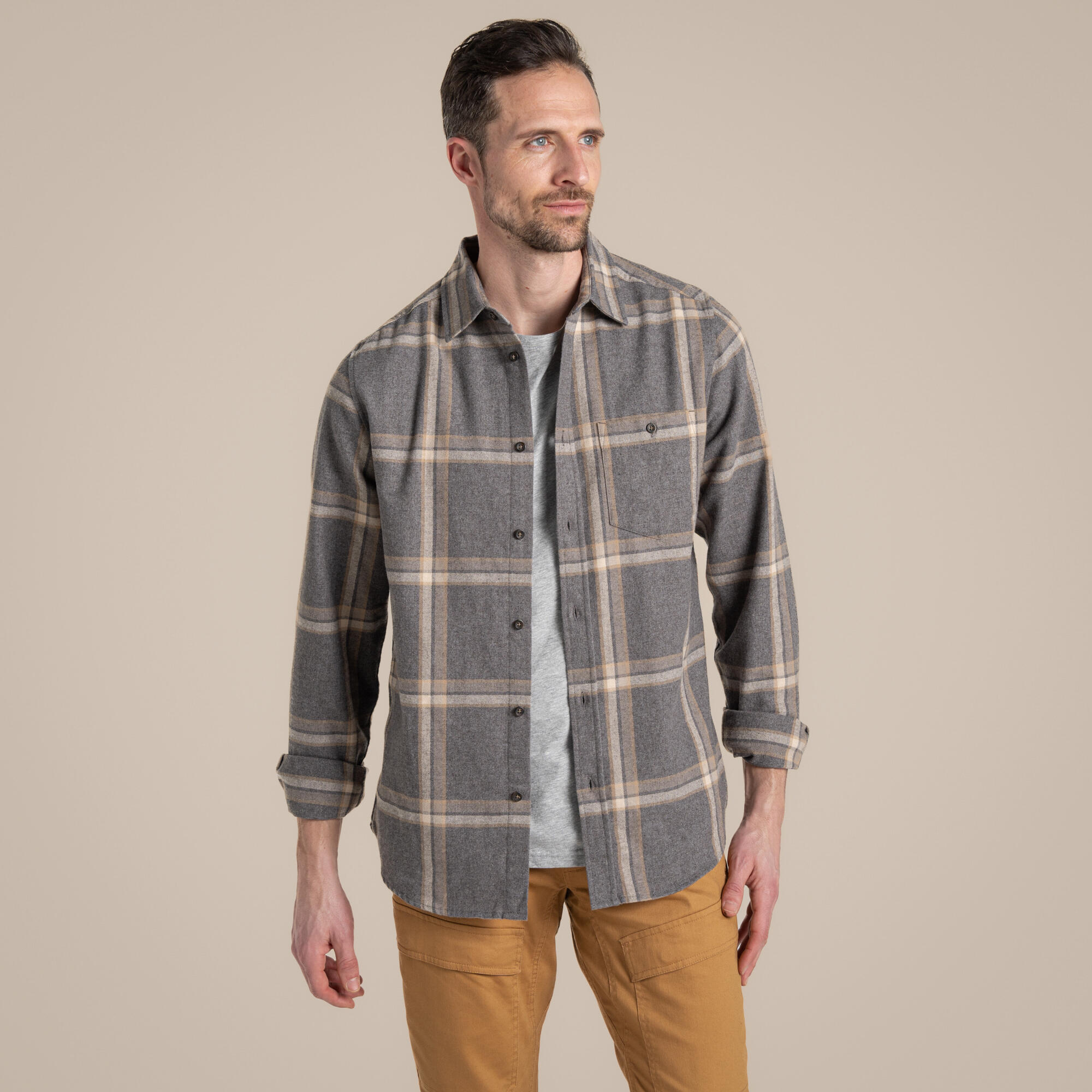Chemise Gage homme à manches longues — mélange polyester et Better Cotton 4/7