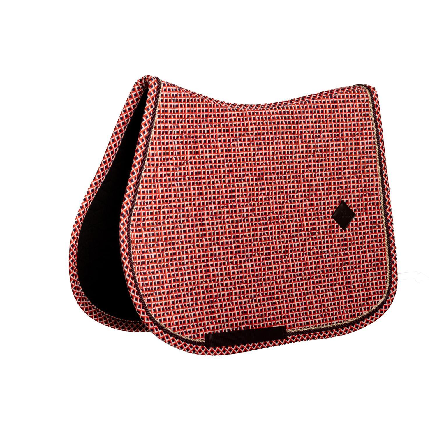 Kentucky Horsewear - Tapis De Selle Velours Check Printing Purple Jumping Pony - Tapis De Selle - Violet - Decathlon