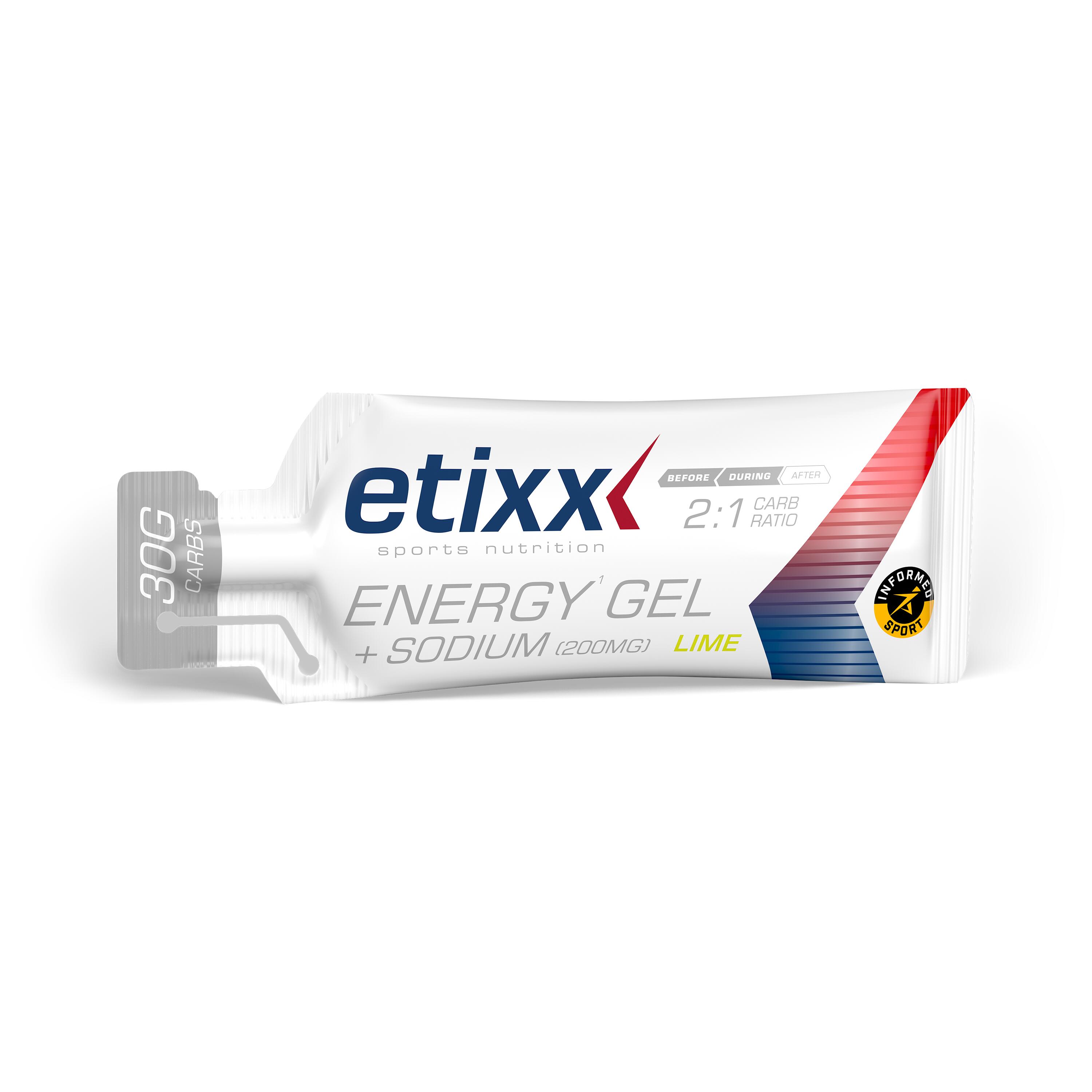 Etixx Energy Gel + Sodium Citron Vert12x40ml 2/4