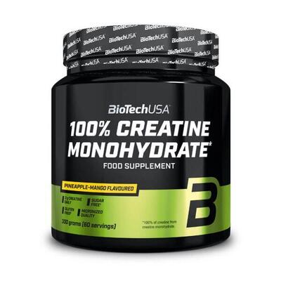 100% creatine monohydraat - 300g perzikthee biotech usa