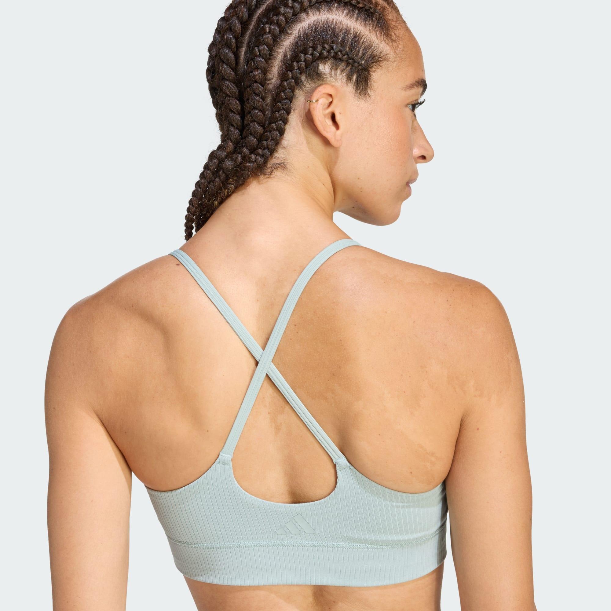 Brassière longue côtelée adidas All Me Maintien léger 4/6