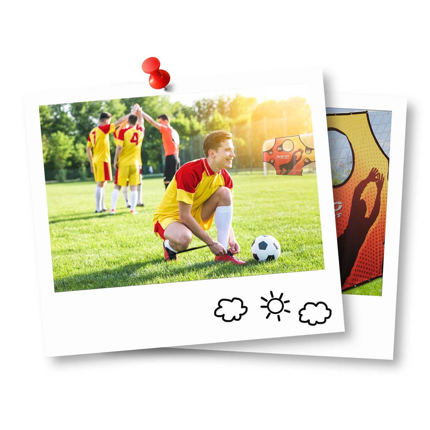 NEO-SPORT Fußballtor Fußball Tornetz mit Bodenanker für Garten Kinder 3/7