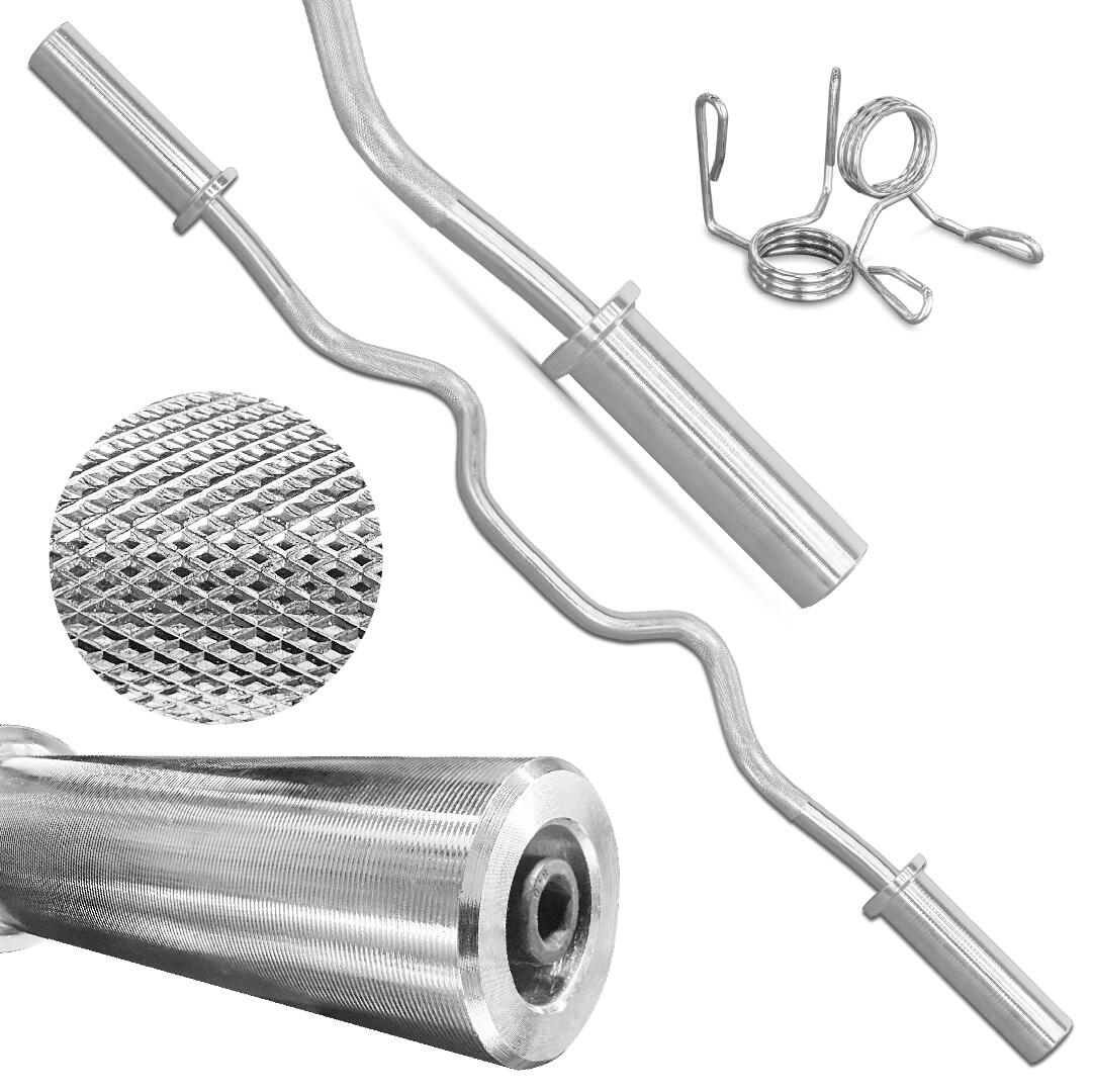 Olympic EZ Bar 120CM Deep Curve (2-Inch Sleeve) - IRONTEC