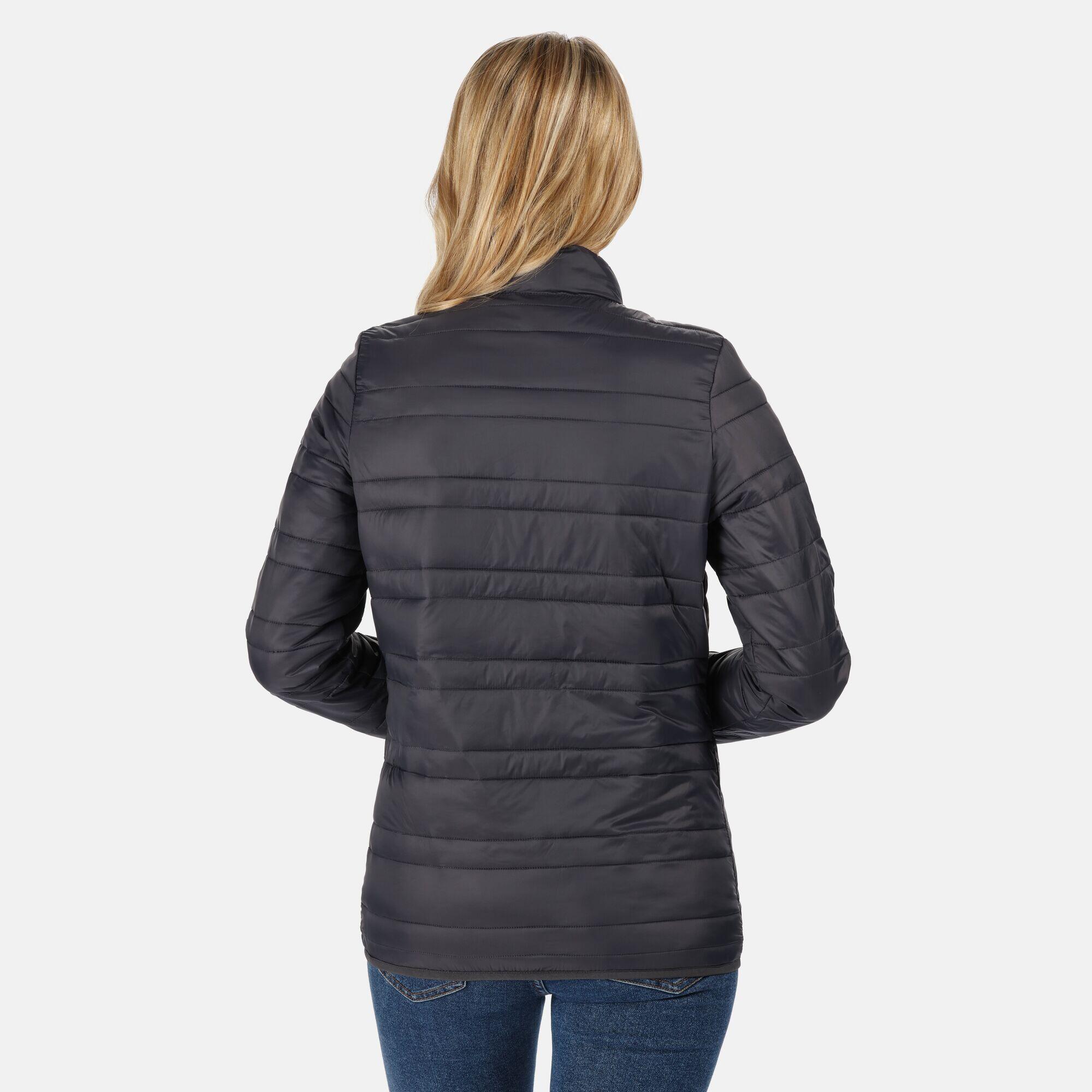 Womens/Ladies Firedown Baffled Quilted Jacket (Seal Grey) 2/4