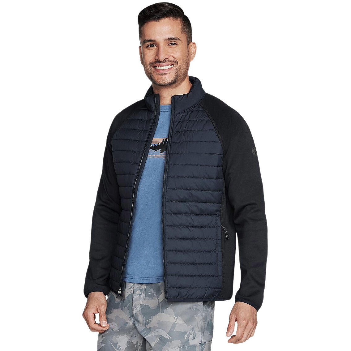 Skechers - Veste Skechers Goshield Hybrid Jacket 2.0, Noir, Hommes - Doudoune Synthétique - Noir - Decathlon