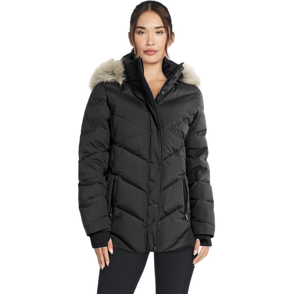 Jacket Skechers On-the-GO Cozy Fit Journey Parka, Black, Women