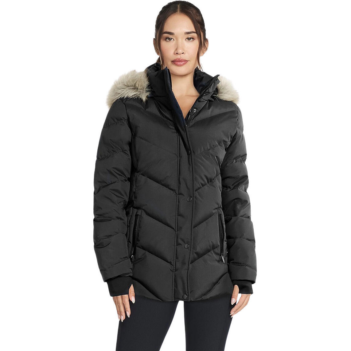 SKECHERS Casaco Skechers On-the-GO Cozy Fit Journey Parka, Preto, Mulheres
