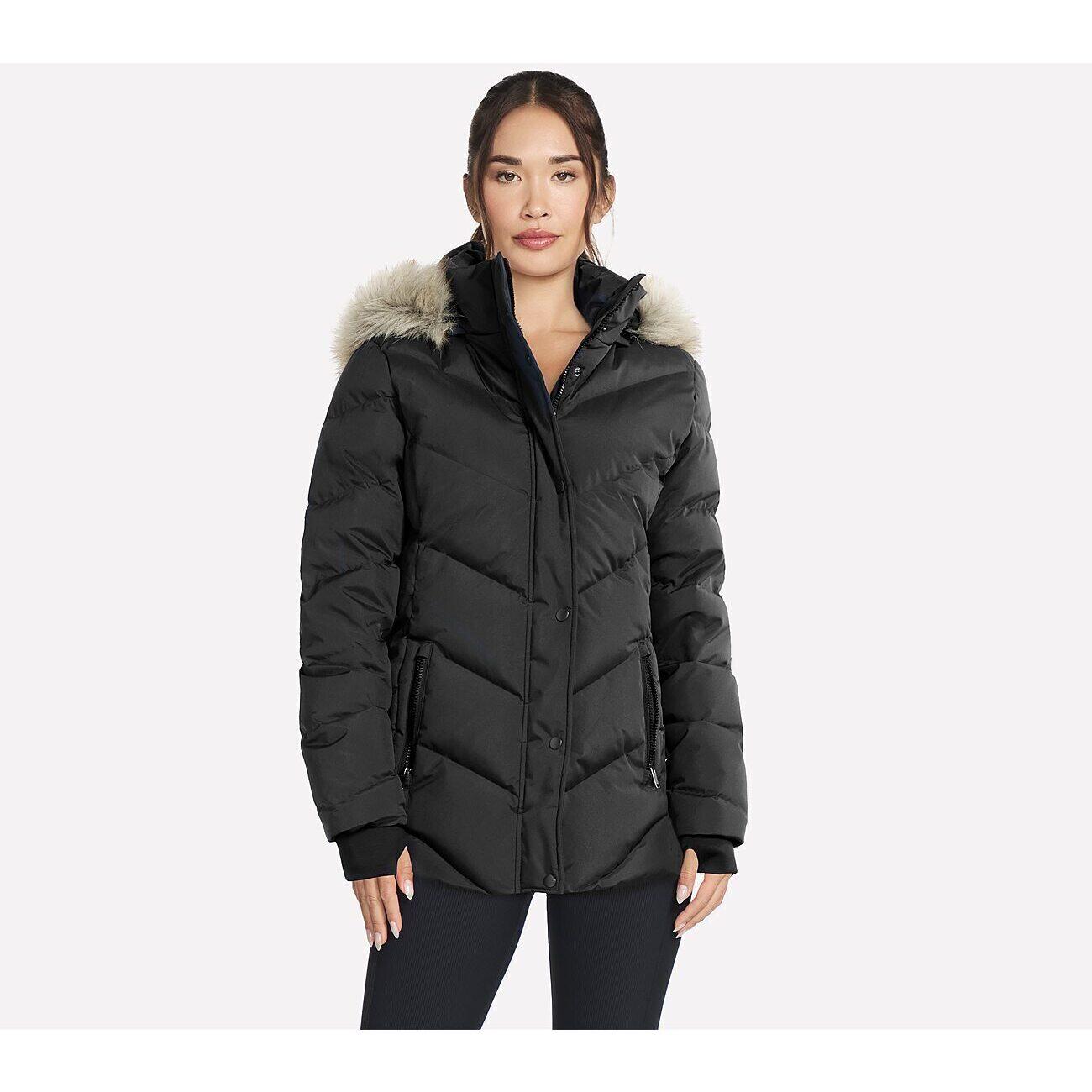 Casaco Skechers On-the-GO Cozy Fit Journey Parka, Preto, Mulheres 4/4