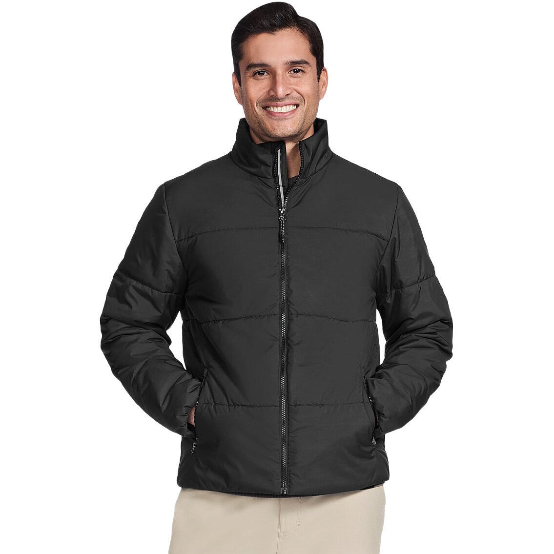 Veste Skechers GO SHIELD Cozy Fit Traverse Down Jacket, Noir, Hommes 1/5